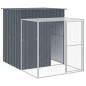 vidaXL Pollaio con Area Corsa Antracite 165x1271x181cm Acciaio Zincato vidaXL Pollaio con Area Corsa Antracite 165x1271x181cm Acciaio Zincato