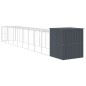 vidaXL Pollaio con Area Corsa Antracite 165x1067x181cm Acciaio Zincato vidaXL Pollaio con Area Corsa Antracite 165x1067x181cm Acciaio Zincato