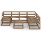 vidaXL Set Salotto da Giardino 8pz in Legno di Pino Impregnato Marrone