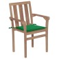 vidaXL Sedie da Giardino Impilabili con Cuscini 8 pz Massello di Teak vidaXL Sedie da Giardino Impilabili con Cuscini 8 pz Massello di Teak