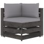 vidaXL Divano da Giardino 4 Posti con Cuscini Legno Impregnato Grigio