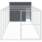 vidaXL Casetta Cani con Corsa Antracite 214x661x181 cm Acciaio Zincato