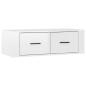 Mobile TV Pensile Bianco Lucido 80x36x25cm in Legno Multistrato Mobile TV Pensile Bianco Lucido 80x36x25cm in Legno Multistrato