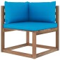 vidaXL Set Salotto Giardino Pallet con Cuscini 7 pz in Pino Impregnato vidaXL Set Salotto Giardino Pallet con Cuscini 7 pz in Pino Impregnato
