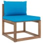 vidaXL Set Salotto Giardino Pallet con Cuscini 7 pz in Pino Impregnato vidaXL Set Salotto Giardino Pallet con Cuscini 7 pz in Pino Impregnato