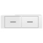Mobile TV Pensile Bianco Lucido 80x36x25cm in Legno Multistrato Mobile TV Pensile Bianco Lucido 80x36x25cm in Legno Multistrato
