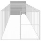 vidaXL Casetta Cani Corsa Grigio Chiaro 214x1273x181cm Acciaio Zincato