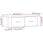 Mobile TV Pensile Bianco Lucido 80x36x25cm in Legno Multistrato Mobile TV Pensile Bianco Lucido 80x36x25cm in Legno Multistrato
