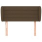 Testiera ad Orecchio Marrone Scuro 93x23x78/88 cm in Tessuto