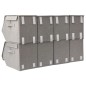 vidaXL Scatole Impilabili con Coperchio Set di 8 pz in Tessuto Grigio vidaXL Scatole Impilabili con Coperchio Set di 8 pz in Tessuto Grigio