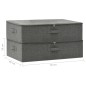 vidaXL Scatole Portaoggetti 2pz in Tessuto 70x40x18 cm Antracite vidaXL Scatole Portaoggetti 2pz in Tessuto 70x40x18 cm Antracite