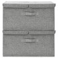 vidaXL Scatole Portaoggetti 2pz in Tessuto 50x30x25 cm Grigio vidaXL Scatole Portaoggetti 2pz in Tessuto 50x30x25 cm Grigio