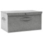 vidaXL Scatola Portaoggetti in Tessuto 50x30x25 cm Grigio vidaXL Scatola Portaoggetti in Tessuto 50x30x25 cm Grigio