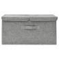 vidaXL Scatola Portaoggetti in Tessuto 50x30x25 cm Grigio vidaXL Scatola Portaoggetti in Tessuto 50x30x25 cm Grigio