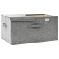 vidaXL Scatola Portaoggetti in Tessuto 50x30x25 cm Grigio vidaXL Scatola Portaoggetti in Tessuto 50x30x25 cm Grigio