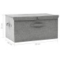 vidaXL Scatola Portaoggetti in Tessuto 50x30x25 cm Grigio vidaXL Scatola Portaoggetti in Tessuto 50x30x25 cm Grigio