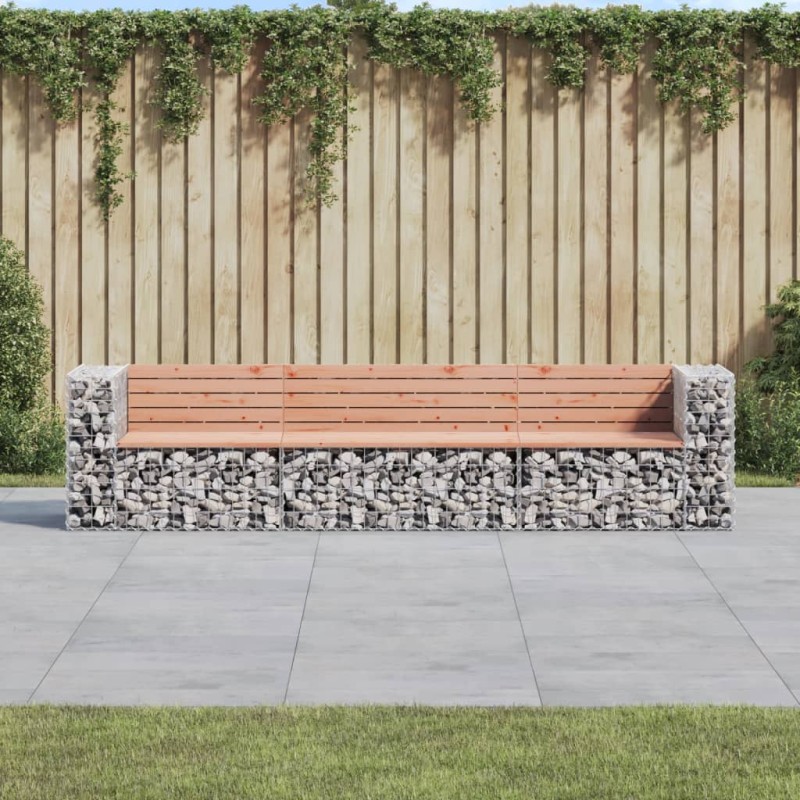 vidaXL Panca Giardino Design Gabbione 287x71x65,5 cm Massello Douglas vidaXL Panca Giardino Design Gabbione 287x71x65,5 cm Massello Douglas