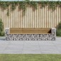 vidaXL Panca da Giardino Design Gabbione 287x71x65,5cm Pino Impregnato vidaXL Panca da Giardino Design Gabbione 287x71x65,5cm Pino Impregnato