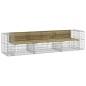 vidaXL Panca da Giardino Design Gabbione 287x71x65,5cm Pino Impregnato vidaXL Panca da Giardino Design Gabbione 287x71x65,5cm Pino Impregnato
