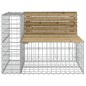 vidaXL Panca da Giardino Design Gabbione 287x71x65,5cm Pino Impregnato vidaXL Panca da Giardino Design Gabbione 287x71x65,5cm Pino Impregnato