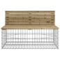 vidaXL Panca da Giardino Design Gabbione 287x71x65,5cm Pino Impregnato vidaXL Panca da Giardino Design Gabbione 287x71x65,5cm Pino Impregnato