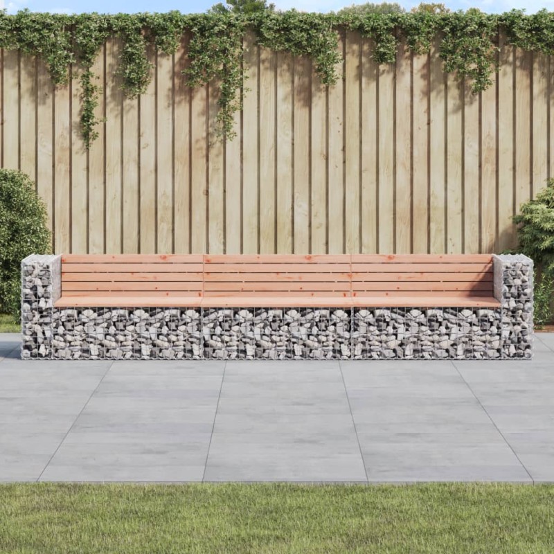 vidaXL Panca Giardino Design Gabbione 347x71x65,5 cm Massello Douglas vidaXL Panca Giardino Design Gabbione 347x71x65,5 cm Massello Douglas