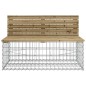 vidaXL Panca da Giardino Design Gabbione 347x71x65,5cm Pino Impregnato vidaXL Panca da Giardino Design Gabbione 347x71x65,5cm Pino Impregnato