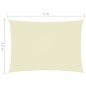 vidaXL Parasole a Vela Oxford Rettangolare 3,5x5 m Crema