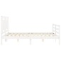 vidaXL Giroletto con Testiera Bianco 160x200 cm Legno Massello vidaXL Giroletto con Testiera Bianco 160x200 cm Legno Massello