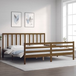 vidaXL Giroletto con Testiera Miele 6FT Super King in Legno Massello