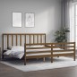 vidaXL Giroletto con Testiera Miele 6FT Super King in Legno Massello vidaXL Giroletto con Testiera Miele 6FT Super King in Legno Massello