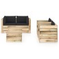 vidaXL Set Salotto da Giardino con Cuscini 6 pz Legno Impregnato Verde