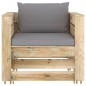 vidaXL Set Salotto da Giardino con Cuscini 6 pz Legno Impregnato Verde
