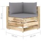 vidaXL Set Salotto da Giardino con Cuscini 6 pz Legno Impregnato Verde