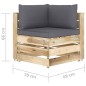 vidaXL Set Salotto da Giardino con Cuscini 7 pz Legno Impregnato Verde vidaXL Set Salotto da Giardino con Cuscini 7 pz Legno Impregnato Verde