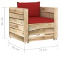 vidaXL Set Salotto da Giardino con Cuscini 7 pz Legno Impregnato Verde