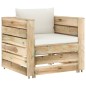 vidaXL Set Salotto da Giardino con Cuscini 7 pz Legno Impregnato Verde