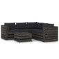 vidaXL Set Salotto da Giardino 6pz con Cuscini Legno Impregnato Grigio vidaXL Set Salotto da Giardino 6pz con Cuscini Legno Impregnato Grigio