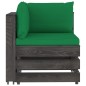 vidaXL Set Salotto da Giardino 6pz con Cuscini Legno Impregnato Grigio vidaXL Set Salotto da Giardino 6pz con Cuscini Legno Impregnato Grigio