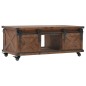 Tavolino da Caffè in Legno Massello di Abete 91x51x38cm Marrone Tavolino da Caffè in Legno Massello di Abete 91x51x38cm Marrone
