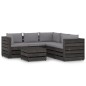 vidaXL Set Salotto da Giardino 6pz con Cuscini Legno Impregnato Grigio vidaXL Set Salotto da Giardino 6pz con Cuscini Legno Impregnato Grigio