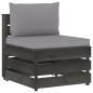 vidaXL Set Salotto da Giardino 6pz con Cuscini Legno Impregnato Grigio vidaXL Set Salotto da Giardino 6pz con Cuscini Legno Impregnato Grigio