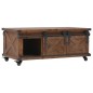 Tavolino da Caffè in Legno Massello di Abete 91x51x38cm Marrone Tavolino da Caffè in Legno Massello di Abete 91x51x38cm Marrone