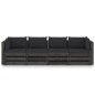 vidaXL Divano da Giardino 4 Posti con Cuscini Legno Impregnato Grigio vidaXL Divano da Giardino 4 Posti con Cuscini Legno Impregnato Grigio