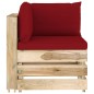 vidaXL Set Salotto da Giardino con Cuscini 5 pz Legno Impregnato Verde