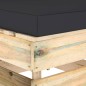 vidaXL Divano da Giardino 4 Posti con Cuscini Legno Impregnato Verde