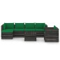 vidaXL Set Salotto da Giardino 7pz con Cuscini Legno Impregnato Grigio