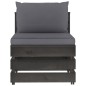 vidaXL Set Divani da Giardino con Cuscini 8pz Legno Impregnato Grigio vidaXL Set Divani da Giardino con Cuscini 8pz Legno Impregnato Grigio