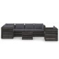 vidaXL Set Salotto da Giardino con Cuscini 7pz Legno Impregnato Grigio