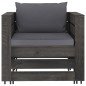 vidaXL Set Salotto da Giardino con Cuscini 7pz Legno Impregnato Grigio